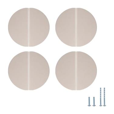 Imagem de Evionlin 8 puxadores de gaveta infantis semicirculares coloridos de liga de alumínio de 12,7 cm cinza claro - puxadores de armário funcionais e funcionais