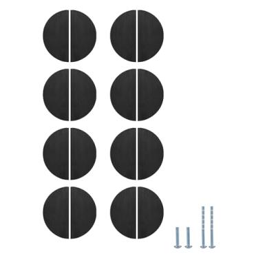 Imagem de Evionlin 16 puxadores de gaveta infantis semicirculares coloridos de liga de alumínio de 12,7 cm preto - puxadores de armário funcionais e funcionais