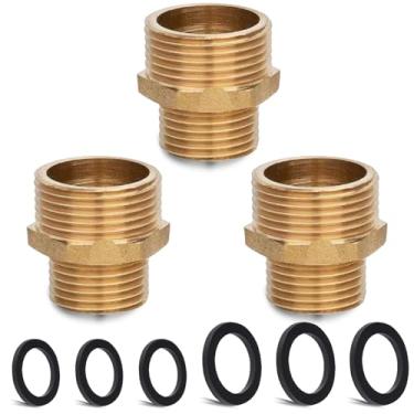 Imagem de Kit adaptador de torneira de 3 peças, CNYMANY macho 2 cm para macho 2,5 cm conjunto de adaptadores de aerador de cozinha de rosca grossa adaptador de torneira de pia conectando mangueira de jardim