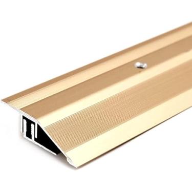 Imagem de Faixa de porta de transição, ajuste do redutor de limites Diferença de altura da rampa de limite em pisos irregulares de 25 mm Tiras de proteção, dourado metálico, dourado, comprimento de 0,