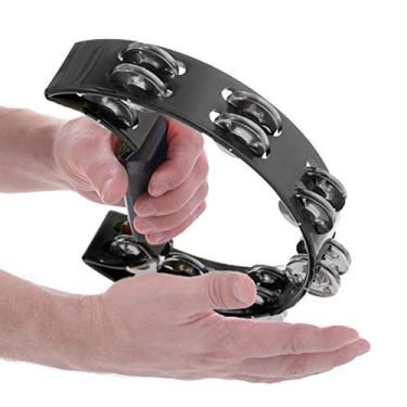 Imagem de Jingles de Fileira Dupla, Sino de Mão, Pandeiro, Instrumento Musical de Percussão para Exercitar a Capacidade de Coordenação Dos Olhos e das Mãos para Amigos, Família e Crianças,