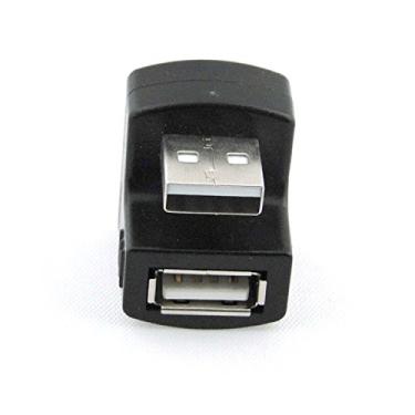 Imagem de chenyang Adaptador de extensão CY USB 2.0 A macho para fêmea ângulo reto 90 180 graus preto