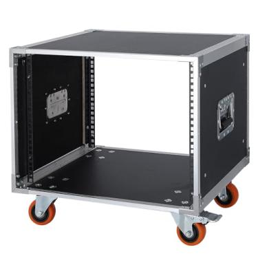 Imagem de WikrOck Rack AV Gear Rack 8U Home Audio & Video Stage Stereo Gabinete de armazenamento com rodas - 8U 48.3 cm Servidor IT Network Data Devices Storage Rack Cabinet - SC01-8U