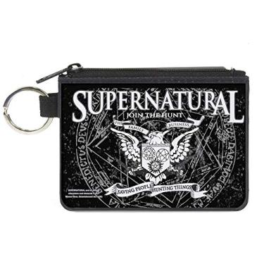 Imagem de Buckle-Down Bolsa feminina de lona padrão sobrenatural, 10,8 cm x 8,2 cm