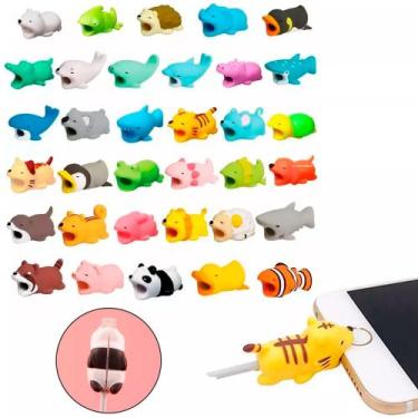 Imagem de Kit 30u Protetor De Cabo Carregador Fio Usb iPhone Bichinho - Things N