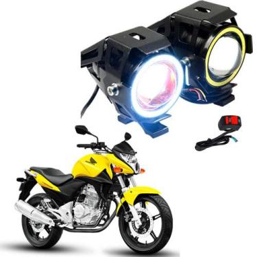 Imagem de Kit Led Farol Milha Moto CB300R 2010 2011 2012 2013 Angel Eye U7 - U7L