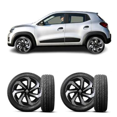 Imagem de Jogo 4 Calotas Clio Logan Sandero Duster Renault Aro 15 - ELITTE MOTOR
