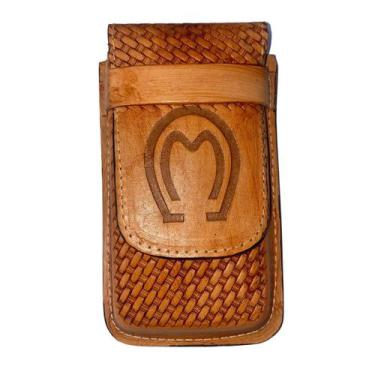 Imagem de Capa Bainha de Celular em Couro Modelo Premium - Com Passador para Cin