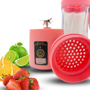 Imagem de Mini Liquidificador Portátil USB - Mixer - Kapbom, Rosa, Bivolt