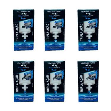 Imagem de Vela Tripla Ação Carvão Ativado E Prata Coloidal Kit 6 Und - ACQUA AZZ