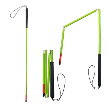 Imagem de Bengala Dobrável Guia Alumínio P/ Deficiente Visual Cegos - Alo, G, Ve