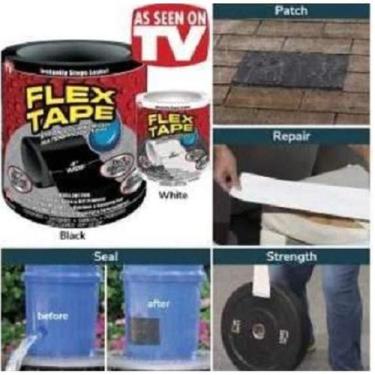 Imagem de Fita Adesiva Flex Tape A Prova D'Água Para Reparos