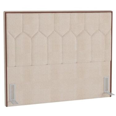 Imagem de Cabeceira Cama Box Casal King 195cm Órion P02 Linho Bege Cru - Mpozena