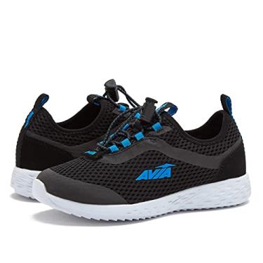 Imagem de Avia Avi Spirit Slip On Boys Sneakers - Tennis, Athletic, Running Shoes for Boys - Toddler, Little Kid, and Big Kid Sizes - Black/Medium Blue, 12 Little Kid