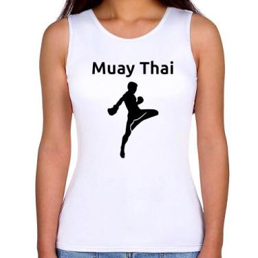 Imagem de Regata Feminina Muay Thai - Foca na Moda, Branco, P