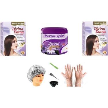 Imagem de Hene em Po Divina Dama 02x50gr Jaborandi (Incolor, Chocolate, Preto, A