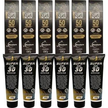 Imagem de Atacado 6 Pomada Massageadora 50 Ervas 6 Super Gel 30 Ervas - Bio Inst