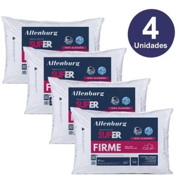Imagem de Kit 4 Travesseiro Altenburg Suporte Super Firme Lavável 100% Algodão 4