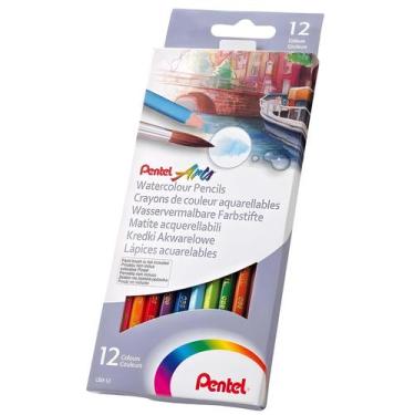 Imagem de Lápis de Cor Pentel Aquarela Caixa com 12 Unidades