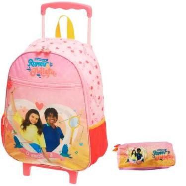 Imagem de Kit Mochila Romeu e Julieta Escolar Rodinhas G Com Estojo - Pacific