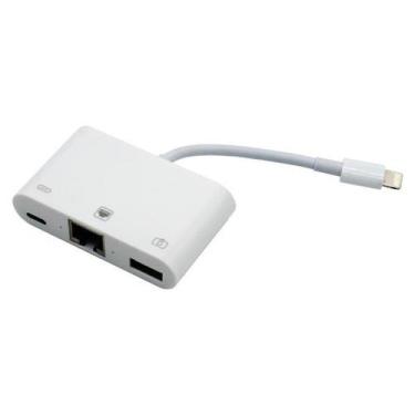 Imagem de Cabo Adaptador Hld Relâmpago Para Usb C Rj45 - Vila Brasil