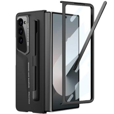 Imagem de YQODSZ Capa para Samsung Galaxy Z Fold 6 com suporte para caneta S e caneta Stylus, capa para celular Z Fold 6 5g com protetor de tela, protetor de câmera, suporte de caneta S, capa protetora para Z