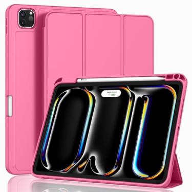 Imagem de ZryXal Capa para iPad Pro 2024 de 11 polegadas M4 (5ª geração) com suporte para lápis, capa inteligente para iPad [suporta Pencil Pro e Pencil (USB-C)], suporta Touch ID e despertar/hibernar