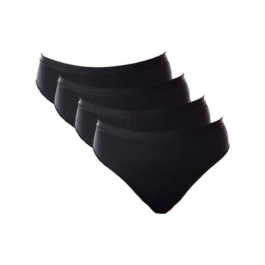 Imagem de Kit com 4 Calcinhas Demillus 26826, Preto, EG