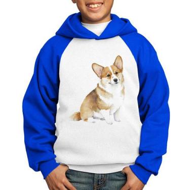 Imagem de Moletom Infantil Cachorro Welsh Corgi Pembroke - Foca na Moda, Branco,
