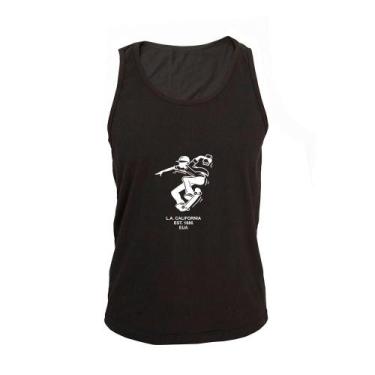 Imagem de Regata Masculina Algodão Skate Study Básica - Ragor, EXG, Preto