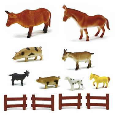 Imagem de 01 kit de animais da fazenda - médio - 02 modelos - AUSINI