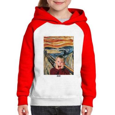 Imagem de Moletom Infantil O grito 2020 - Foca na Moda, Branco, Vermelho, 6