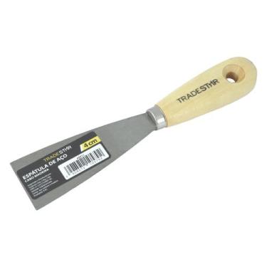 Imagem de Espátula 4 cm Aço Gesso Massa Corrida Multiuso Pintor Drywal - Tradest