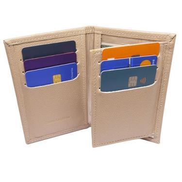 Imagem de Carteira Feminina Porta Cartão Documento Couro Legitimo - Cosenza, Nud