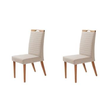 Imagem de Kit 2 Cadeiras Itália - Linho Espanha - Gran Decore