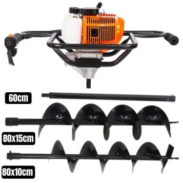 Imagem de KIT Perfurador de Solo Vulcan VPS520-S 2T com Broca 80x15cm + Broca Ex