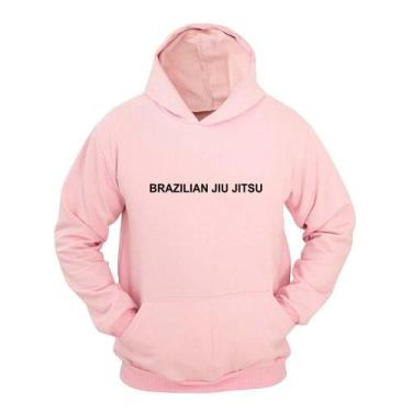 Imagem de Moletom Masculino Canguru Estampa Brazilian Jiu Jitsu - Ragor, Rosa, P