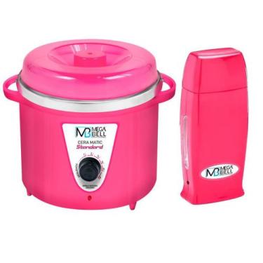 Imagem de Kit Panela Depilação Termocera 700g Sem Refil Toda Rosa + Aquecedor de