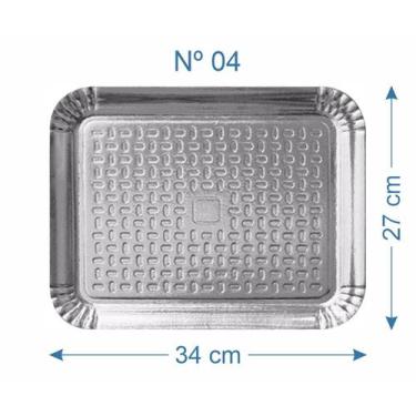 Imagem de 10 Bandeja de Bolo Salgado Laminado Prateado Nº4 - AAZ