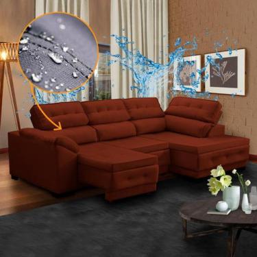 Imagem de Sofá para Sala Canto Chaise Impermeabilizado Retrátil Reclinável 250 C