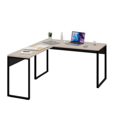 Imagem de Escrivaninha De Canto Em L Industrial Mdp 1,35x1,50 Netmobil, Dubai/Pr