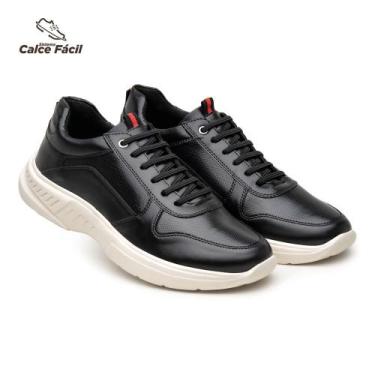 Imagem de Tenis sapatênis sneaker masculino preto com sola branca - Bertelli, 42