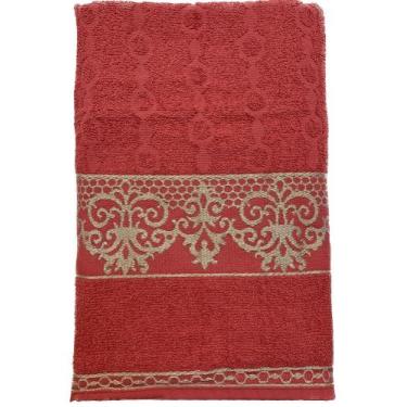 Imagem de Toalha de Rosto 100% Algodão (270gm²) - Dugu, Vermelho 