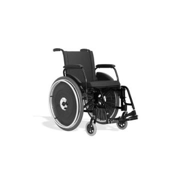 Imagem de Cadeira de Rodas Obeso Alumínio AVD 50 CM Preta - Ortobras