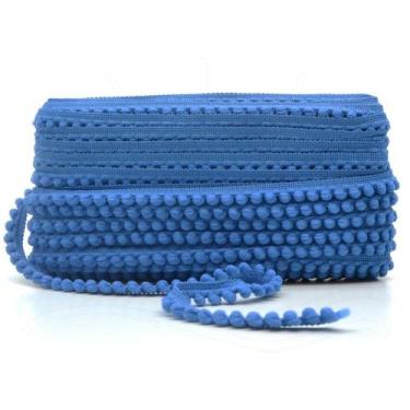 Imagem de Fita Pompom Grelot 13mm - 20 metros - Elásticos São José, 009 AZUL TUR