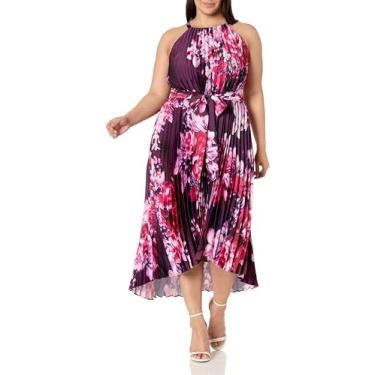 Imagem de Avenue Vestido feminino plus size com pregas, Floral desfocado, 54