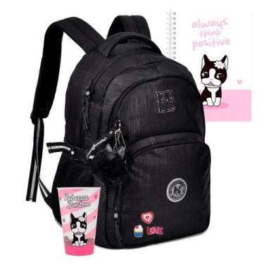 Imagem de Mochila Grande Pompom Rebecca Bonbon Coleção Escolar 2025 - Geral, Pre