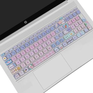 Imagem de Linda capa de teclado para HP ProBook 450 G8 G9 G10 / ProBook 455 G8 G9 G10 /ProBook 650 G8/HP Zbook Power G8 G9, película de teclado de silicone, layout dos EUA, coelhinho fofo