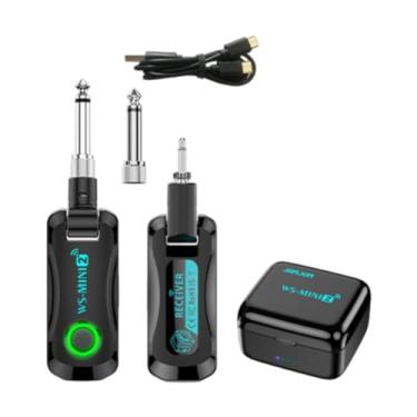 Imagem de Almencla de guitarra, receptor transmissor de guitarra, recarregável sem fio com estojo de carregamento