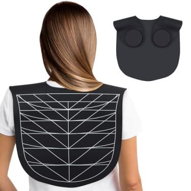 Imagem de Segbeauty Tapete de Corte de Cabelo Preto, Tapete de Corte de Silicone À Prova D'Água Mais Longo, Tapete de Corte de Cabelo de Salão Profissional com Diretrizes, Envoltório de Pescoço Pesado para Cabe